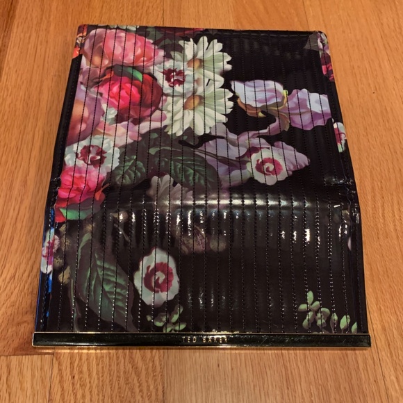 Ted Baker Floral Patent Envelope Clutch - Picture 6 of 6